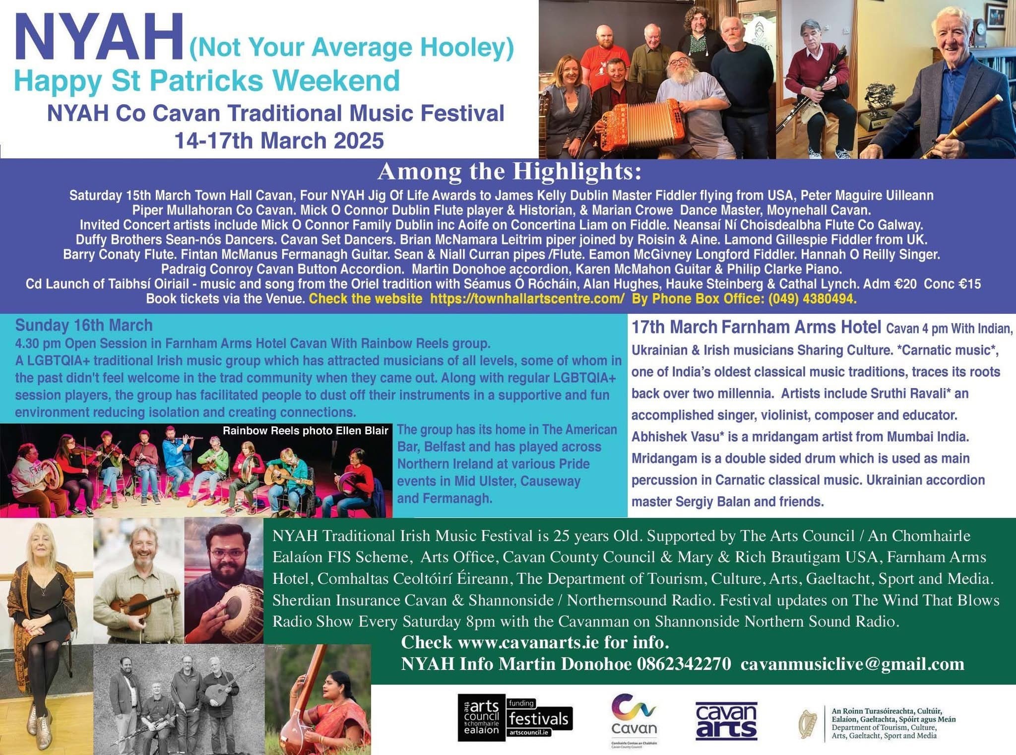 NYAH County Cavan Traditional Music Festival St. Patrick's Weekend